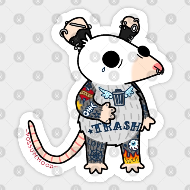 Tattoo Possum Sticker by Possum Mood